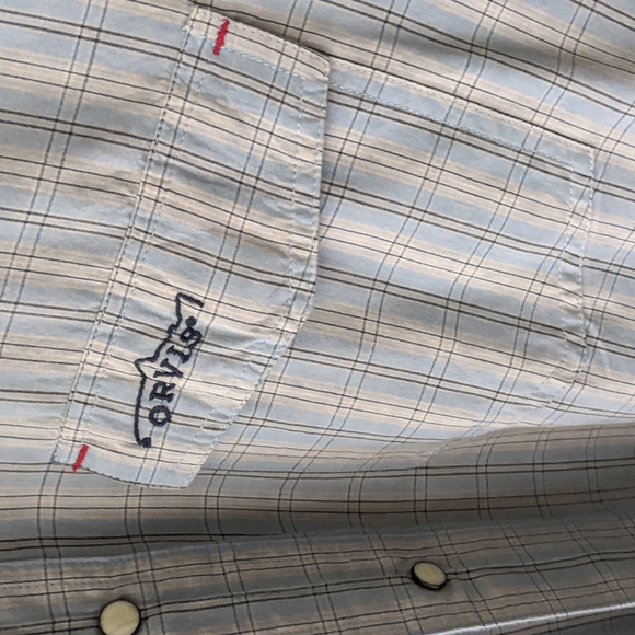 ORVIS I Trout Bum Long Sleeve Plaid Western Style Vented Shirt, M - Picture 4 of 15